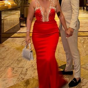 Red custom made Dress